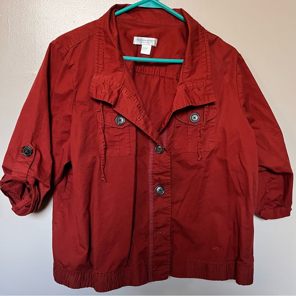 Burnt Orange Utility Shacket